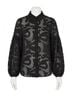 Milly Black Scroll Button Up Top in Black Size S - photo 1