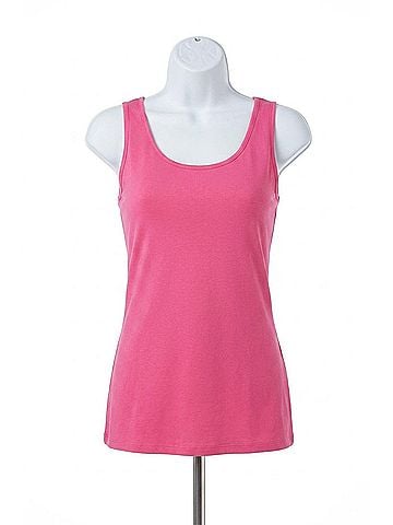 Angel Bra-Friendly Tunic Tank in Fuchsia (view 1)