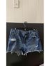 Cato Burgundy Blue Denim Shorts Size 12 - photo 4
