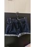 Cato Burgundy Blue Denim Shorts Size 12 - photo 7