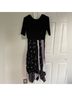 Maje 100% Viscose 94% Cotton 6% Elastane 100% Polyester Floral Black Purple Cocktail Dress Size 6 - photo 13