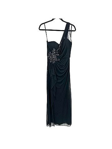 Xscape Floral Beaded One Shoulder Pleated Formal Ball Gown Dress Cocktail Dress (view 1)