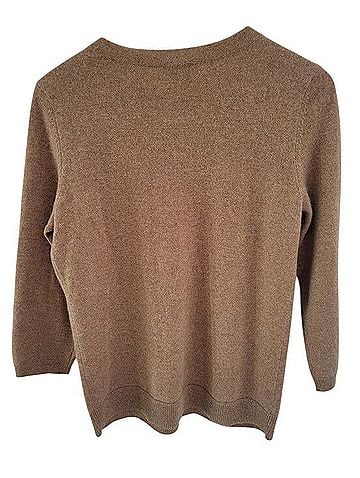Talbots Pure Cashmere Camel Crewneck Sweater Cashmere Pullover Sweater (view 2)