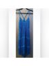 ASOS 100% Nylon 100% Polyester Floral Solid Tweed Blue Cocktail Dress Size 4 - photo 10