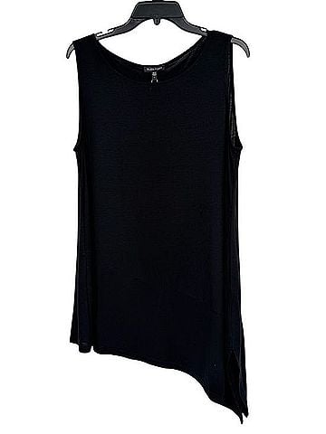 Eileen Fisher Bateau Neck Viscose Jersey Tunic Top Tank Top (view 1)