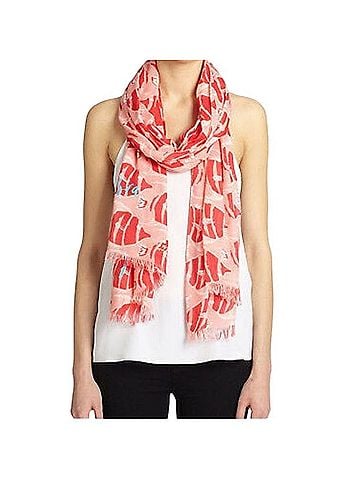 Kate Spade New York Striped Fish “Plenty of fish in the sea” Scarf (view 1)