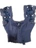 Free People Gray Short Sleeve Blouse Size XS - photo 1