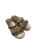 Schutz 100% Leather Gold Sandals Size EU 38 - photo 1