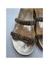 Schutz 100% Leather Gold Sandals Size EU 38 - photo 6
