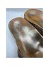 Schutz 100% Leather Gold Sandals Size EU 38 - photo 3