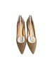 Nine West 100% Suede Solid Brown Green Tan Heels Size 7 1/2 - photo 2