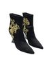 Natori 100% Polyester Print Black Gold Heels Size 6 1/2 - photo 4