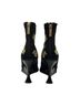 Natori 100% Polyester Print Black Gold Heels Size 6 1/2 - photo 2