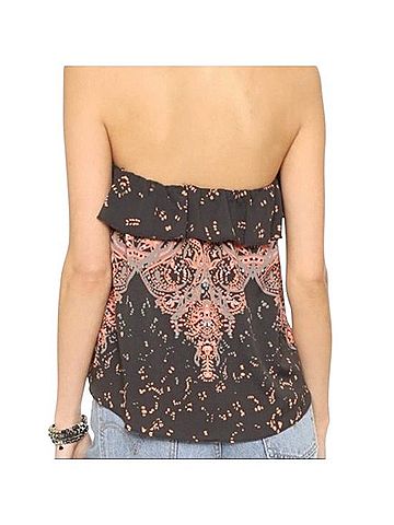 Free People Paisley Print Strapless Shirt Tube Top (view 2)