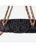 Tory Burch 100% Raffia Graphic Black Gold Crossbody Bag One size - photo 5