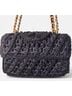 Tory Burch 100% Raffia Graphic Black Gold Crossbody Bag One size - photo 3