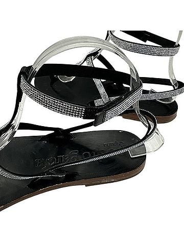 Pedro Garcia Swarovski T-strap Sandals (view 2)