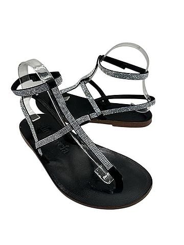Pedro Garcia Swarovski T-strap Sandals (view 1)