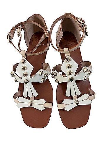 Tory Burch Aurora Leather Ankle-Strap Sandals (view 1)