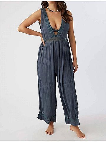 O'Neill Sandie Jumpsuit Coverup in Deep Grey (view 2)