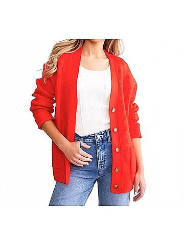 Billabong So Chill Cardigan in Rad Red (view 2)