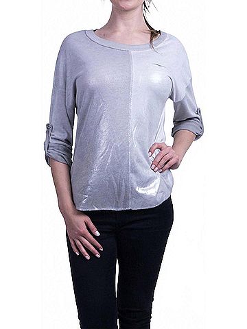 GiGi Moda Alicia Blouse Sweater in Gray (view 2)