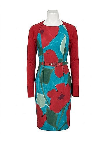 Frances Valentine Emmie Long Sleeve Shrug in Red (view 1)