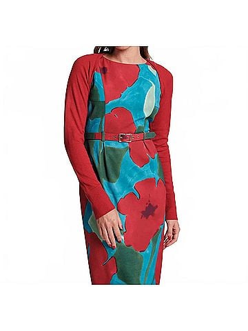 Frances Valentine Emmie Long Sleeve Shrug in Red (view 2)