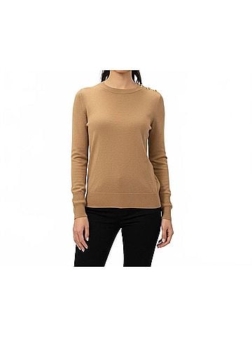 Barbour Heritage Wool Cashmere Knit Sweater in Beige (view 2)