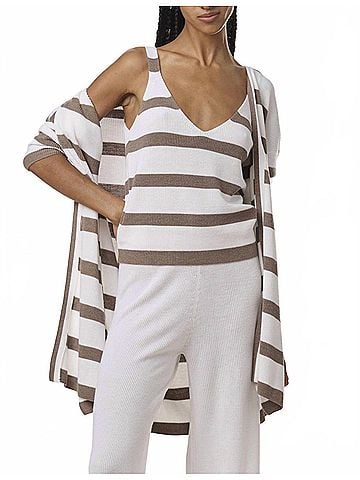Splendid Octavia Open Cardigan in Pine Bark Stripe (view 2)
