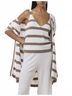 Splendid Stripes White Octavia Open Cardigan in Pine Bark Stripe Size L - photo 2