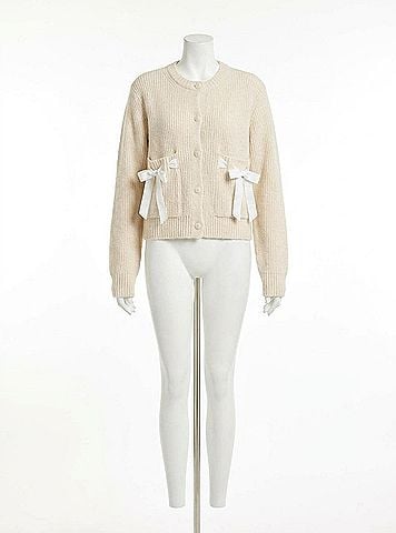 Splendid Stassi Satin Tie Cardigan in Pale Oak Heather (view 1)