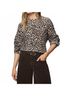 Splendid Animal Print Brown Delaney Crewneck Sweater in Leopard Size S - photo 2