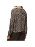 Splendid Animal Print Brown Delaney Crewneck Sweater in Leopard Size S - photo 4