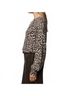 Splendid Animal Print Brown Delaney Crewneck Sweater in Leopard Size S - photo 5