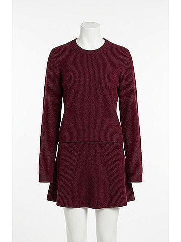 French Connection Vhari Knit Classic Pullover Sweater in Cabernet (view 1)