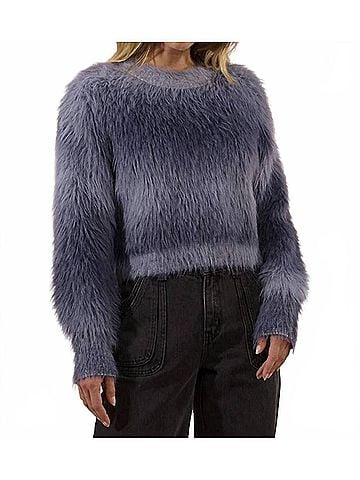 Molly Bracken Brushed Knitted Sweater in Grey (view 2)