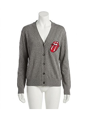 Chaser Rolling Stones Cardigan in Heather Grey (view 1)