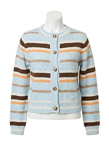 Central Park West Ash Striped Cardigan in Mutli (view 1)