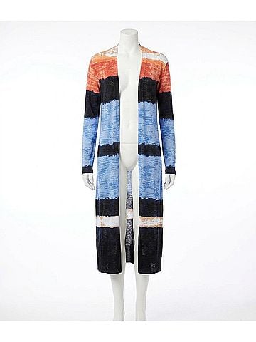 Nic + Zoe Patricia Painted Peninsula Cardigan in Blue Multi (view 1)