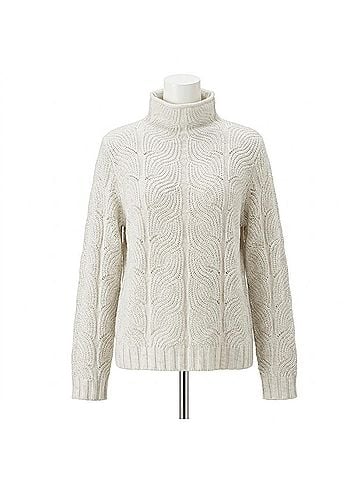 Nic + Zoe Cable Sparkle Sweater in Reflection (view 1)