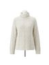 Nic + Zoe White Cable Sparkle Sweater in Reflection Size L - photo 1