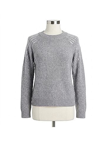 Nic + Zoe Subtle Shine Sweater in Nickel (view 1)
