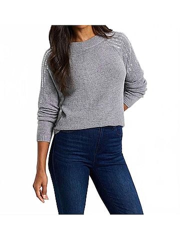 Nic + Zoe Subtle Shine Sweater in Nickel (view 2)