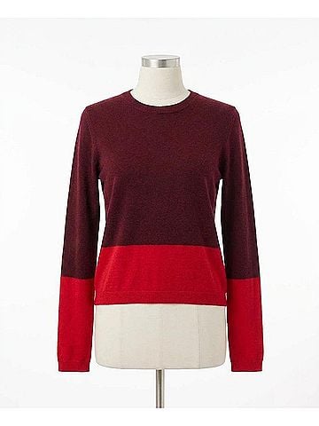 Velvet by Graham & Spencer Roxy Colorblock Sweater in Syrah (view 1)