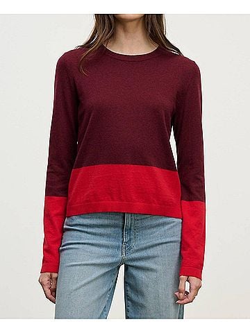 Velvet by Graham & Spencer Roxy Colorblock Sweater in Syrah (view 2)