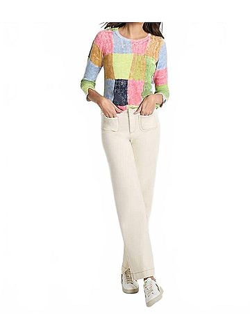 Nic + Zoe Gail Colorwash Sweater in Green Multi (view 2)