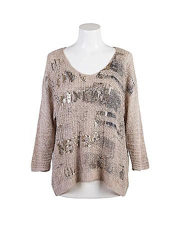 GiGi Moda Lustro Knit Sweater in Beige (view 1)