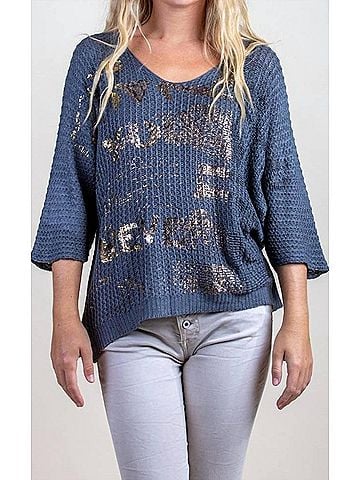 GiGi Moda Lustro Knit Sweater in Charcoal (view 2)