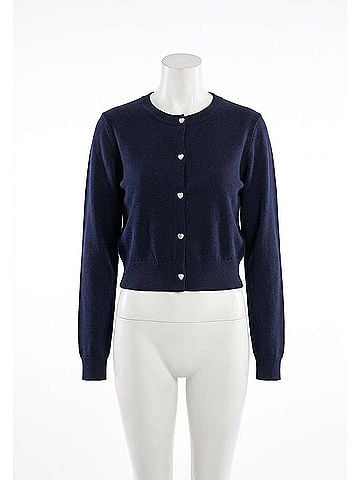 Molly Bracken Heart Buttons Cardigan in Navy Blue (view 1)